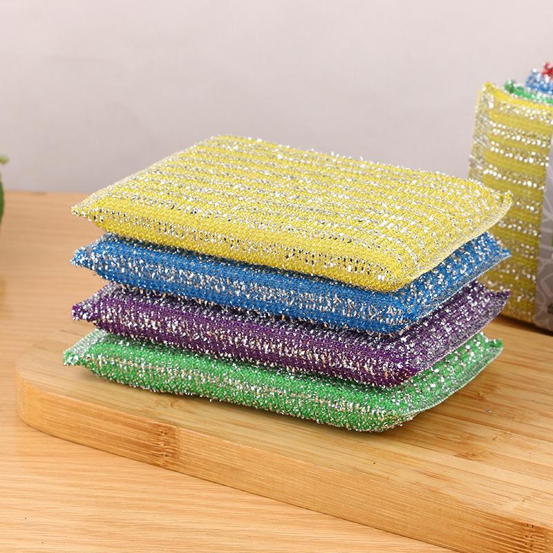 Newest 4PCS Double-sided Kitchen Dishwashing Sponge Household Cleaning Sponge Wipe Scouring Pad Cleaning Supplies Cleaning Tools