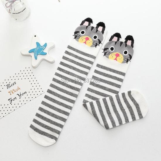 Children warmer ankle short lovely socks Cartoon Cute Kids child Knee High Socks infant cotton Baby Animal Over Knee Socks girls