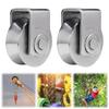 2Pcs Groove Wheel V Type Pulley Roller Stainless Steel Track Wheel Heavy Duty Groove Caster Max Load 660Lbs for Mechanical Cart