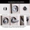 Practical Single Open Cabinet Lock Silver Metal Cabinet Cam Lock Easy Replacement with 2 Keys Mailbox Lock Mailbox