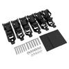 6pcs Roof Rack Shovel Mount Heavy Duty Metal Rubber Clamp Mounting Bracket Kit for Car Truck SUV ATV RV Boat Garage