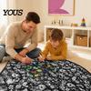 Interaktive Familiermalspiele DIY Maldecke, Cartoon-Muster Druck Weiche Polyester-Decke, DIY-Decke für Kinder Kreative Kunstprojekte Erwachsene