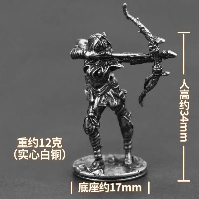 

Metal Female Archer Model War Game Figure Desktop Decor Car Interior Ornament Gift for Men Women Paintable Collectibles