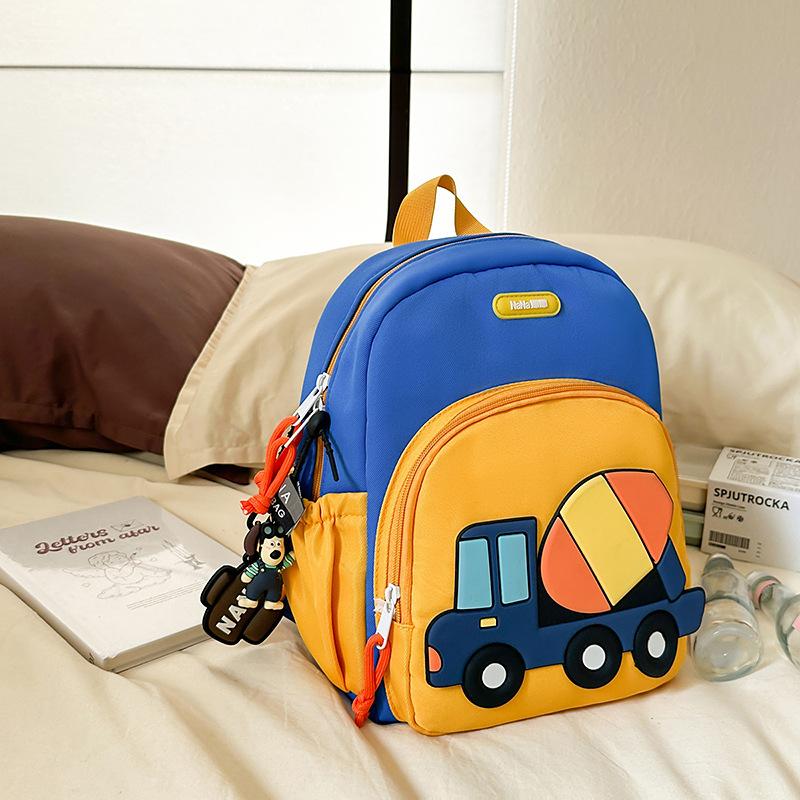 New Korean Style Fashion Cartoon Car Boys and Girls Lightweight Backpack Kindergarten School Bag Backpack