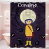 Anime Movie Coraline Shower Curtain - Water-Repellent And Leak-Resistant, Mold And Mildew Resistant For