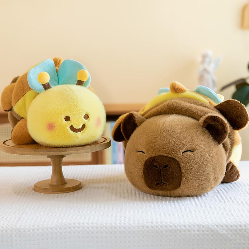 Into Capybara Turns Bee Stuffed Toy Doll Pillow Pp Cotton Filled Children Gift