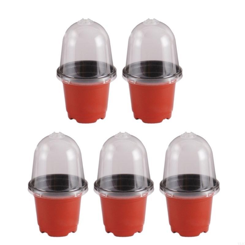 Y5JC 5/10/15/20Pcs Plastic Plant Nursery Pots Starting Plant Pots Flower Pots