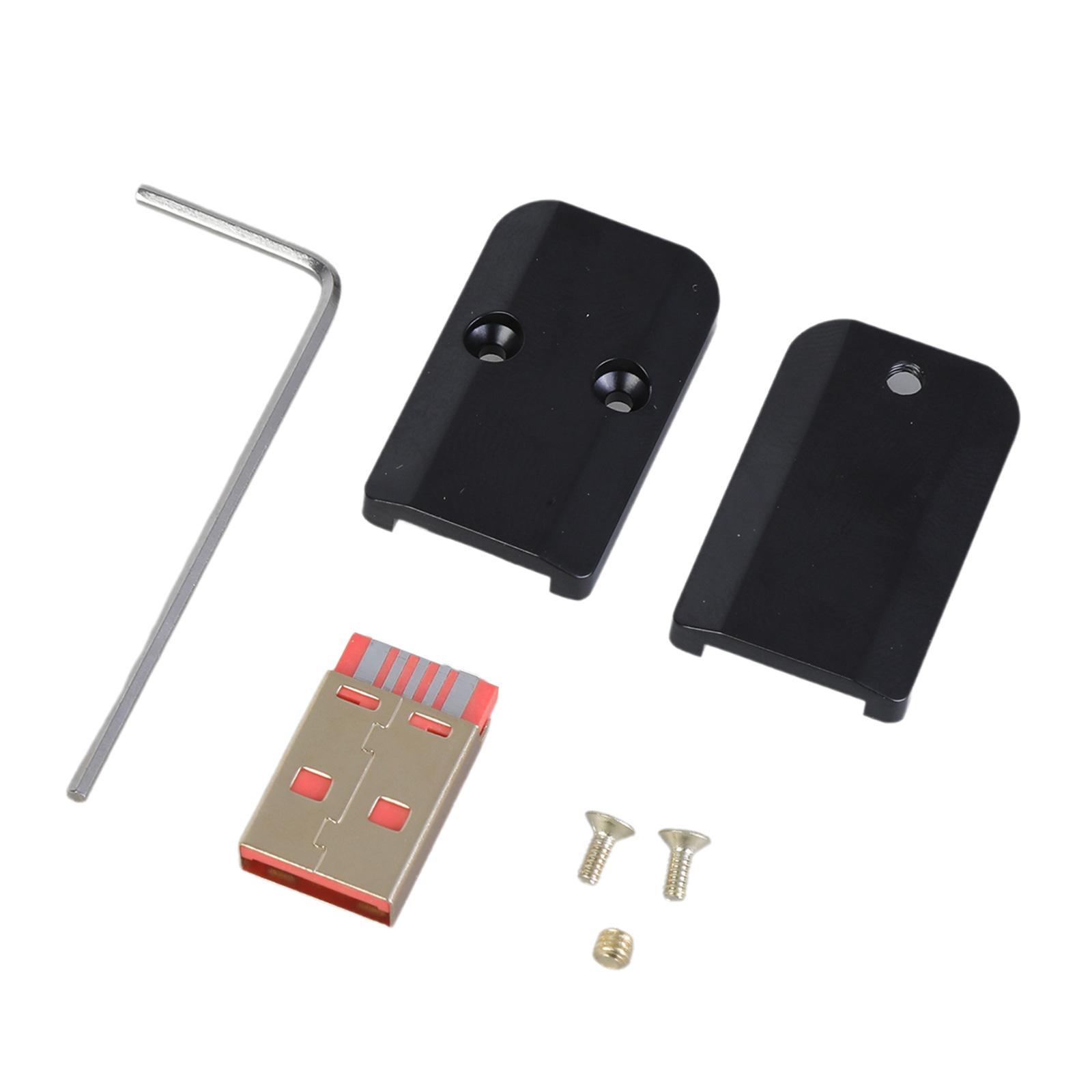 

Разъемы USB3.0 Type A DIY папа для кастомизации и ремонта с корпусом из алюминиевого сплава для сборки кабеля 6 мм чёрный