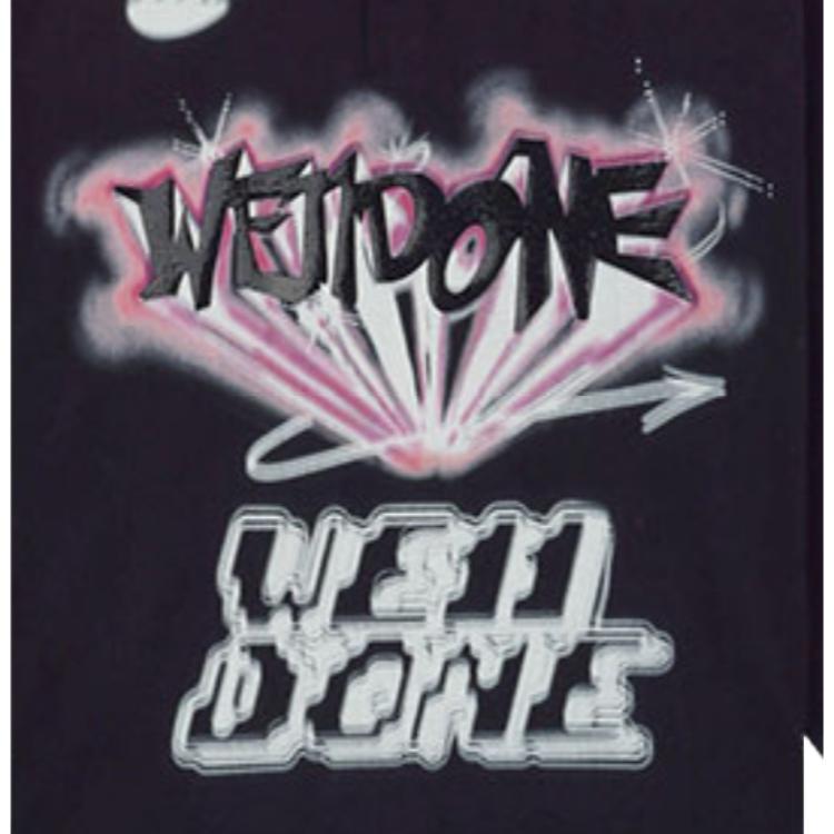 WE11DONE Large Logo Print Loose Long Sleeve T-Shirt Unisex Tops WD-TT1-22-553-U-BK