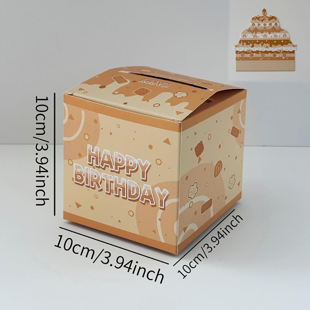 Cartoon Cake Birthday Money Box 10 Envelopes Money Gift Box  Gift Giving B