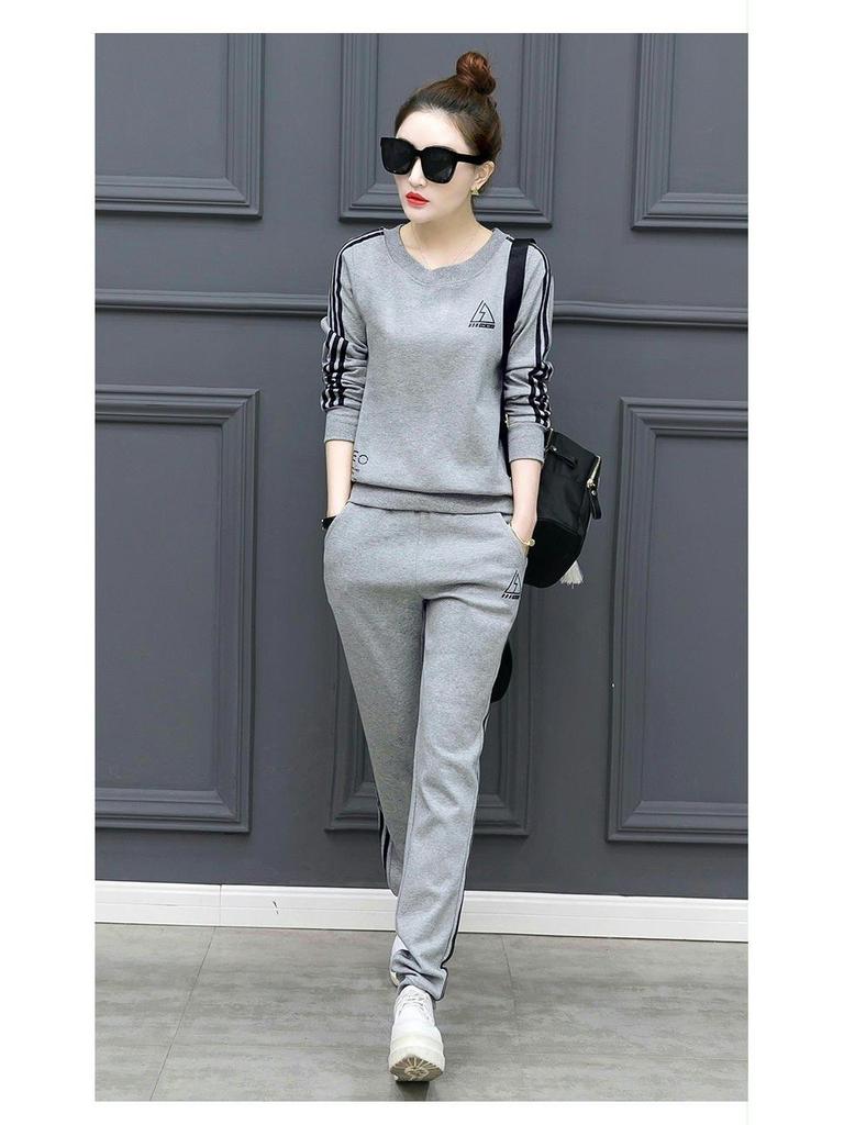 Women's Plus Size Sporty Two-Piece Set, Fashionable European & American Style 2025.