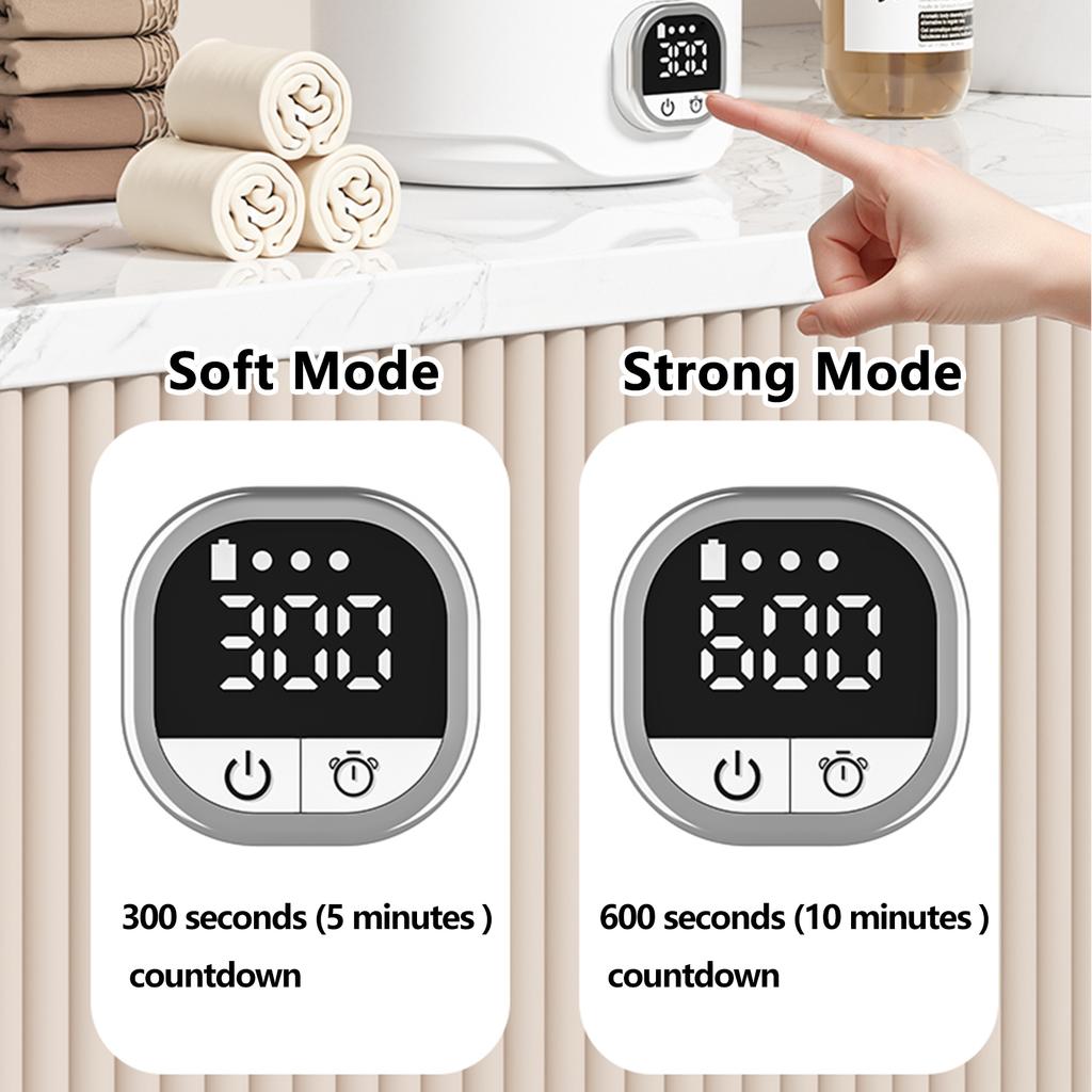 4000mAh Portable Automatic mini Washing Machine For Business Travel Home Outdoor Camping Laundry of Underwear Socks