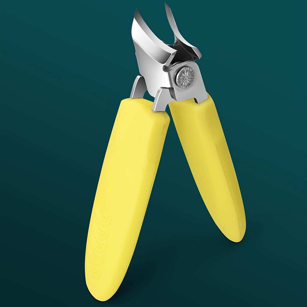 

1 шт. Большие наклонные кусачки для ногтей с эргономичной ручкой - Одноразовый наклонный дизайн ногтя, для домашнего и профессионального маникюра/педикюра, Толстые/Вросшие ногти 1PC лимон