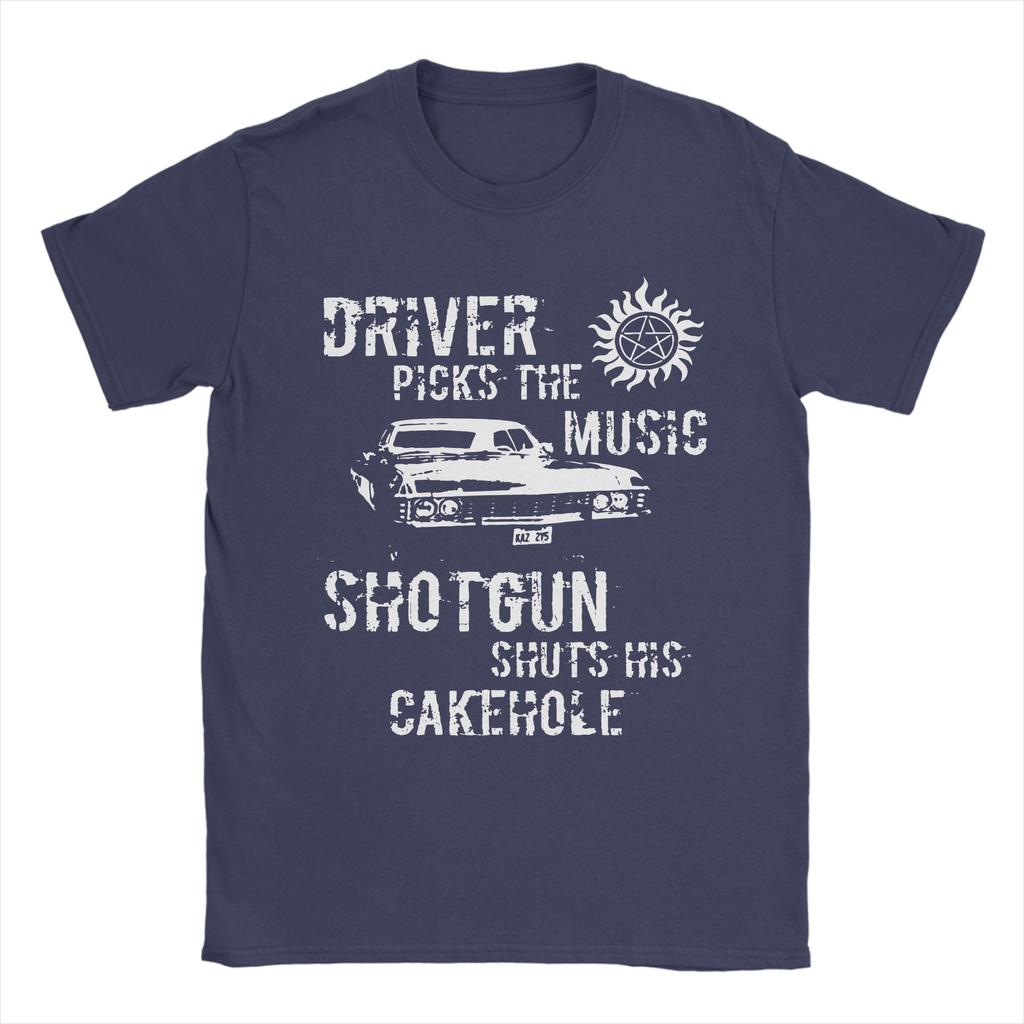 Mens TShirt Driver Picks the Music Supernatural Casual Cotton Tees Short Sleeve T Shirts O Neck Tops Summer