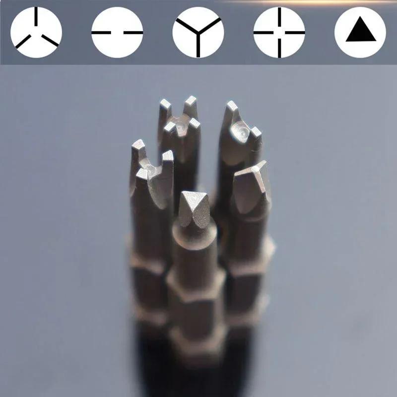 5/7/13Pcs Special Shaped Screwdriver Set 50mm U-shaped Y-Type Triangle Inner Cross Three Points Screwdriver Bit Tool Garden Tool