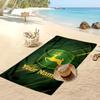 מגבת חוף מותאמת אישית של John Deere, הדפס את השם שלך טקסט מגבת קלה סופגת לשחייה נסיעות