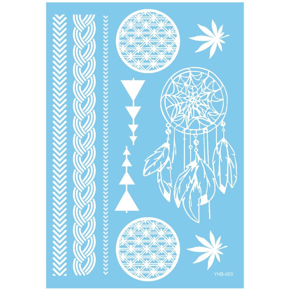 Lace Flower White Tattoo Stickers Long-lasting Butterfly Tattoo Stickers Women Men