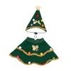 Christmas Dog Costume Cat Outfit Uniform Garment Comfortable Hat with Cloak Pet Clothes for Travel New Year Birthday Boy Girl