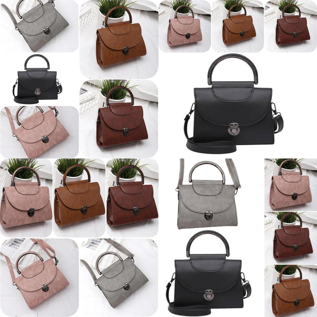 Trendy Lock Closure Pu Leather Handbag 2024 Versatile Commuting Urban Fashion