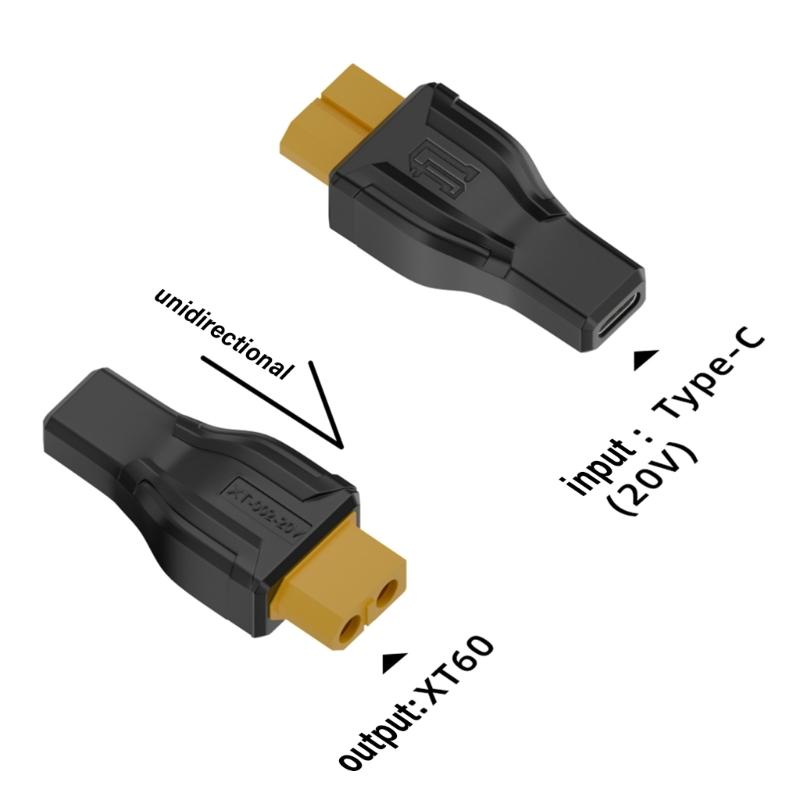 XT60 Female Conversion Head Convert To Type C and Multiple DC5521 5525 7909 Connectors Adapter for UAV Laptops