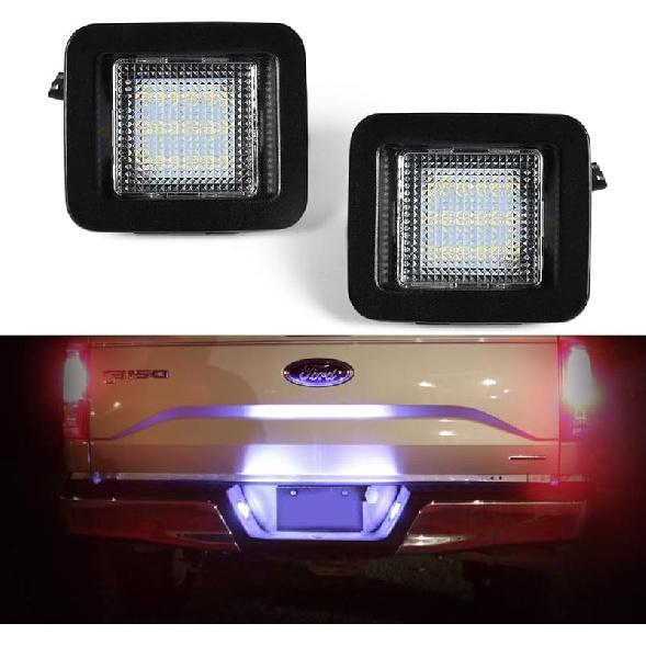 Gempro License Plate Light Assembly LED Tag Lamp Replacement for Ford F150 F250 F350 F450 F550 Superduty Bronco Excursion Ranger Expedition Explorer