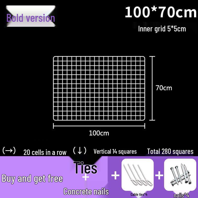 White Wire Grid Mesh Display Rack for Storage & Photos