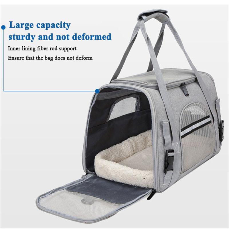 Travel Pet Bag Portable for Outdoor Carrying One Shoulder Diagonal Cross Pet Box Foldable Breathable Transparent Cat Dog Bag