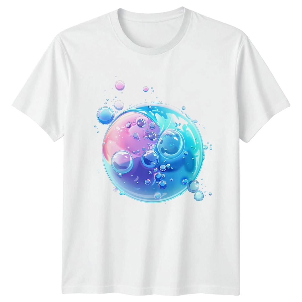 Abstract Bubbles T-Shirt Ocean Graphic Art Gift For Him And Her XXXXL