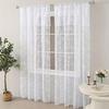 Beautiful Floral Lace Curtains With Portable Polyester For Home Decoration