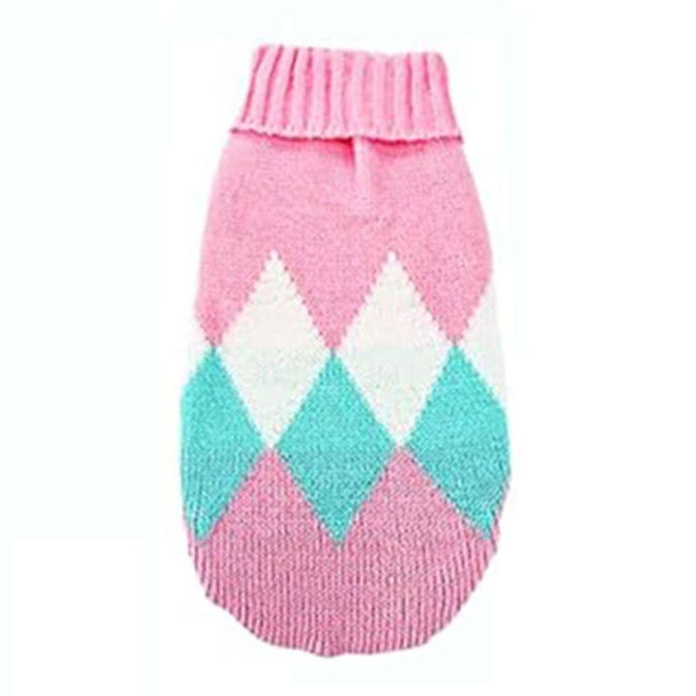 

Turtleneck Design Pet Pullover Winter Warm Dog Jumper High-quality Dog Pajamas Cat M розовый