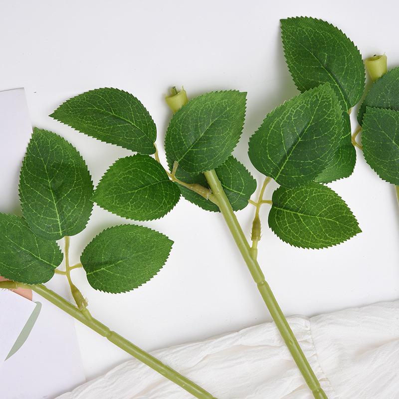 10pcs Artificial Green Flower Stem DIY Floral Material Craft Material Handmade Wire Stem Accessoies for Wedding Home Decor