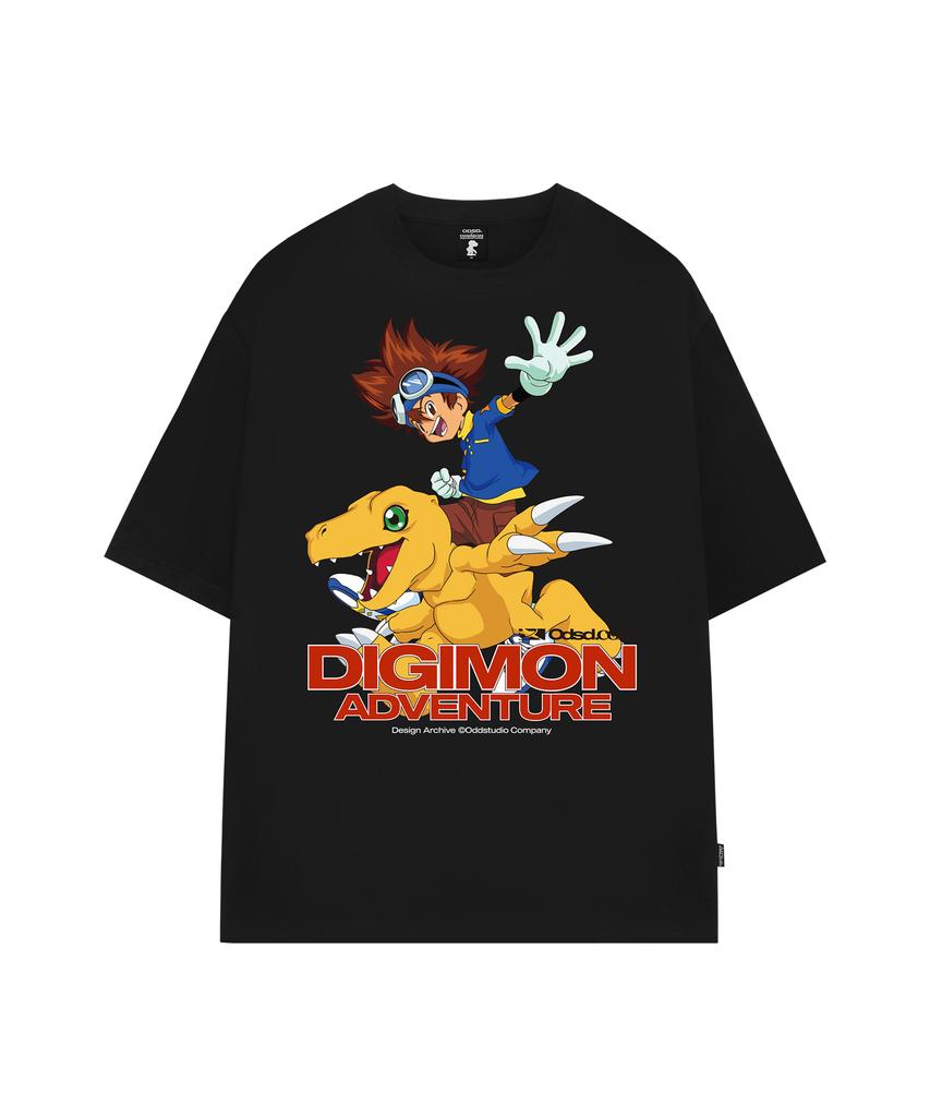 ODDSTUDIO [Digimon Adventure] Taichi & Agumon Overfit T-Shirt - 2 Colors