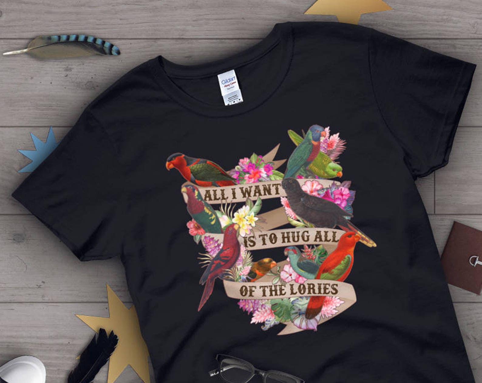 Lorikeet Shirt, , Parrot Lover Gift, Cute Bird T-shirt, Pet Lover TShirt, Lory Graphic Tee, Tops, Clothing, Rainbow Lorikeet 150