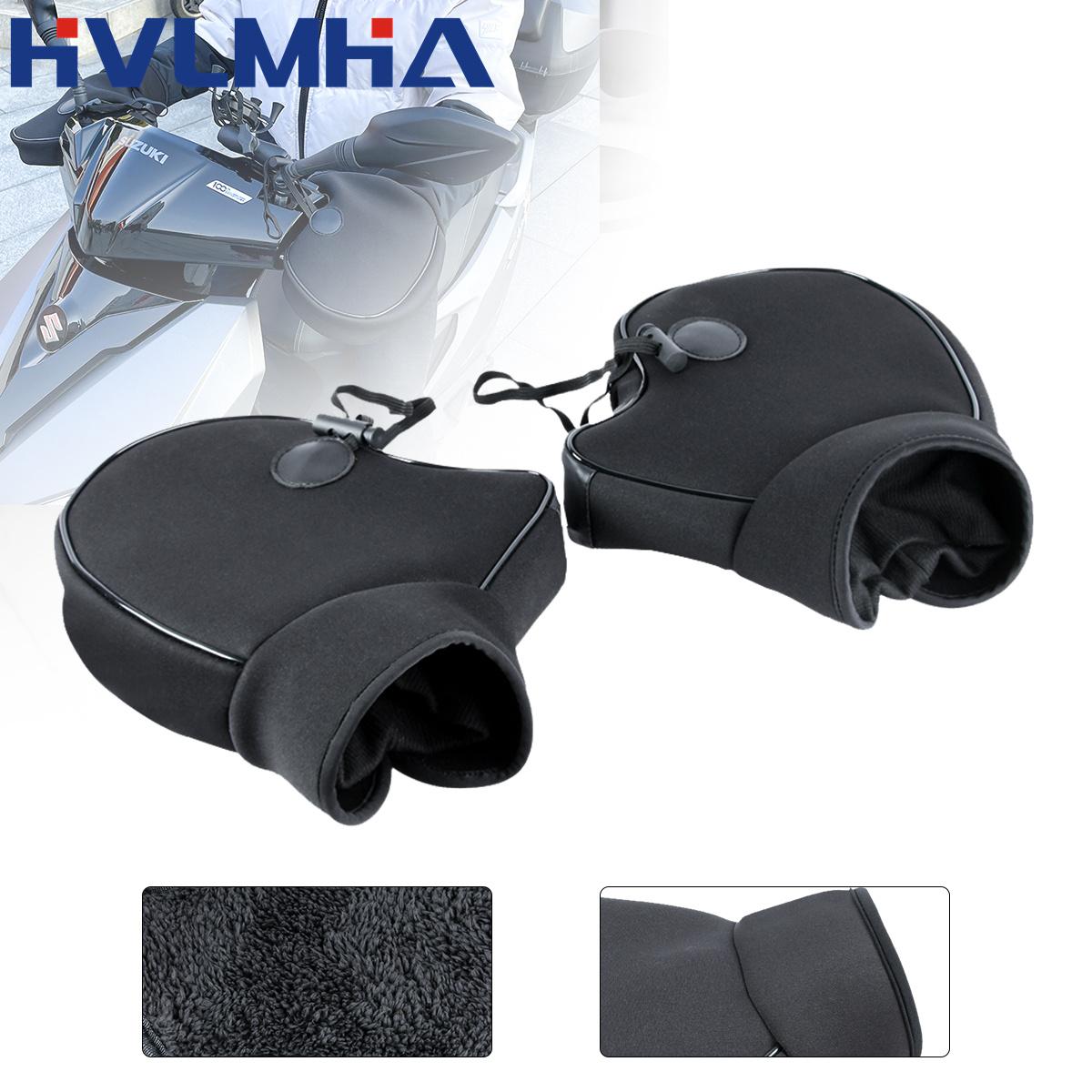 

Motorcycle Thick Warm Handlebar Muff Waterproof Scooter Grip Handle Bar Muff Winter Protective Warmer Thermal Cover Gloves чорний