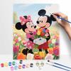 Disney Mickey and Minnie Mouse Tulips Paint by Numbers Painting Art Kit Home Decor Gift