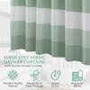 Waffle Waterproof Shower Curtain, Green Stripe Decorative Shower Curtain With Hooks, Waterproof Fabric Bathroom Shower Curtain
