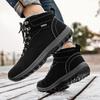Putu Snow Climbing Cold Weather Outdoor Hiking Size Black High-Top Waterproof, Non-Slip, Fleece-Lined Boots, Unisex, Boots, Abrasion-Resistant,