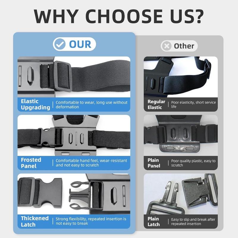 Supporto a pettorina per cellulare con cinghia e clip per action camera POV per Samsung iPhone Plus ecc.