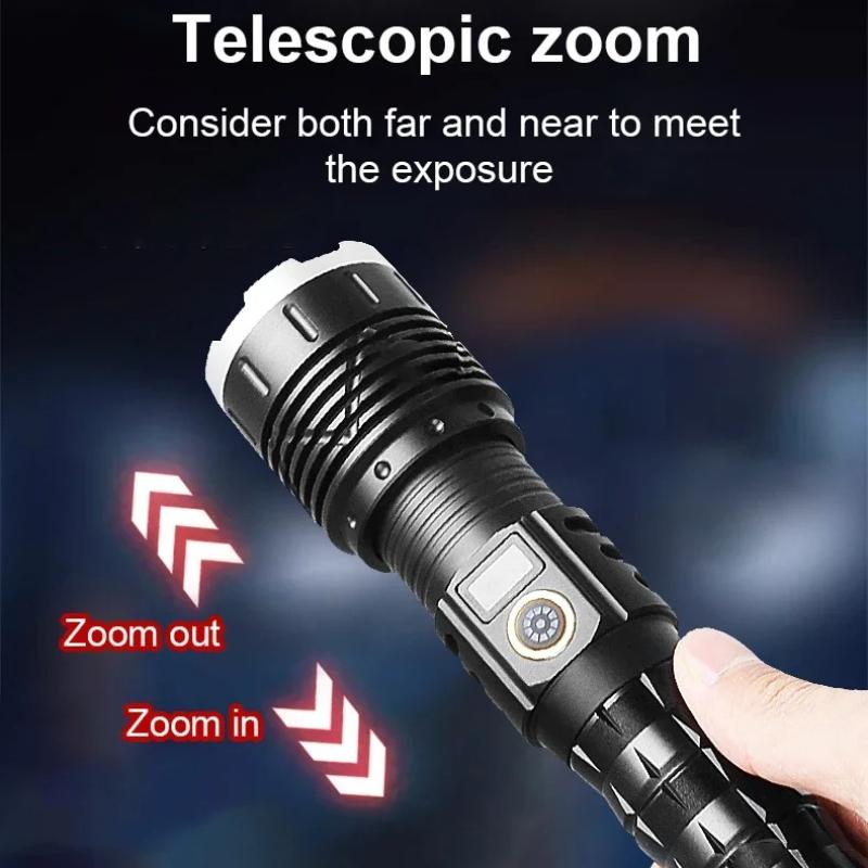 High Power LED Flashlights Super Bright Rechargeable Flashlight 4000M Most Powerful Torch Outdoor Camping Lantern