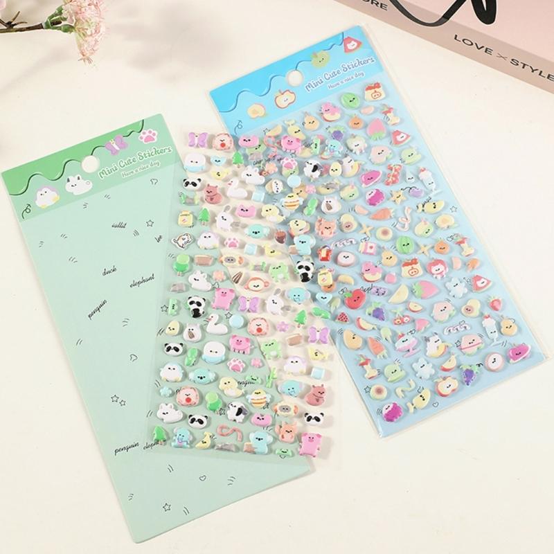 Animal Sticker Decorative Foam Sticker for Art Craft Scrapbooking Journals Phone Case Water Bottle Children Rewarding