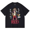230 g/m² 100% Baumwolle Einteiler V79 Luffy Film Red Druck Unisex Schweres Baumwoll-T-Shirt