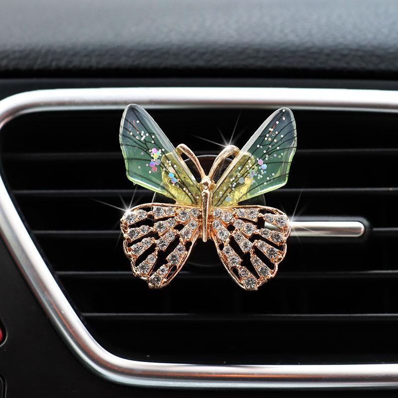 Exquisite Legierung Strass Biene Schmetterling Libelle Auto Lüftungsschlitz Parfüm Clip