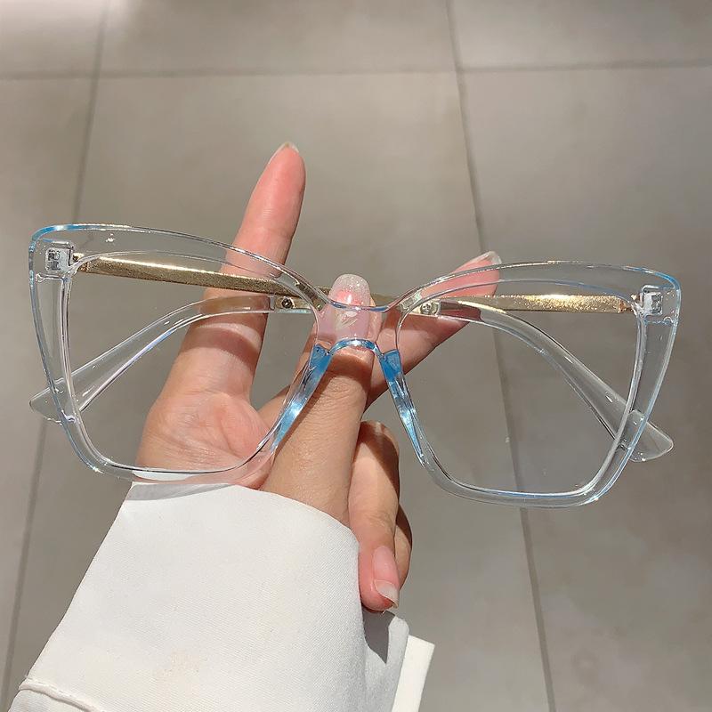 Vintage Metal Anti Blue Light Optical Cat Eye Glasses Women Luxury Brand Designer Myopia Prescription Sexy Ladies Eyewear Frame