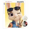 Pearl Painting Kit Funny Bunny Art Home Decor Handmade Gift Idea for Enthusiasts