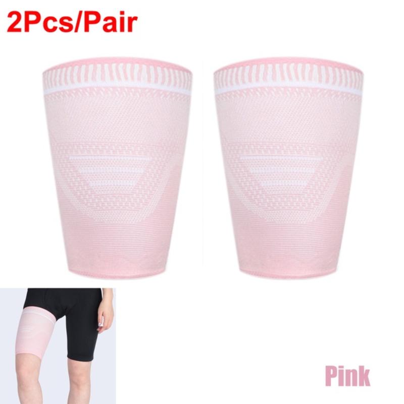 

1 пара компрессионных рукавов для бедра, компрессионный рукав для подколенного сухожилия для облегчения боли и восстановления квадрицепса, поддержка бедра, протектор мышц XL розовый