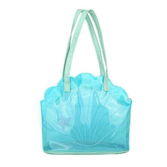 Mavi Deniz Kabuğu Çanta Şeffaf El Çantası Kadın Yazlık Sevimli Tote Kız Çocuklar İçin Su Geçirmez Omuz Çantası Seyahat Plaj Yüzme Havuzu İçin