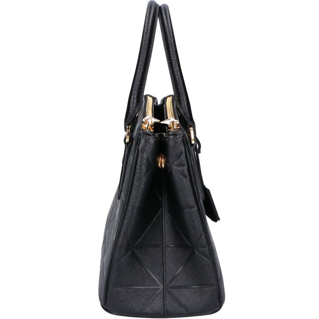 PRADA Excellent condition 68973 Galirea Small Triangle Logo Saffiano 2-Way Shoulder Bag Handbag Black/GDHardwareUsed