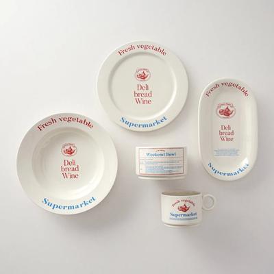 צלחת קערה קרמית אותיות זהות בסגנון INS קוריאני כלי שולחן לתה של אחר הצהריים ספל בוקר קרמי כלי בית יצירתי ופופולרי מתנת יום הולדת