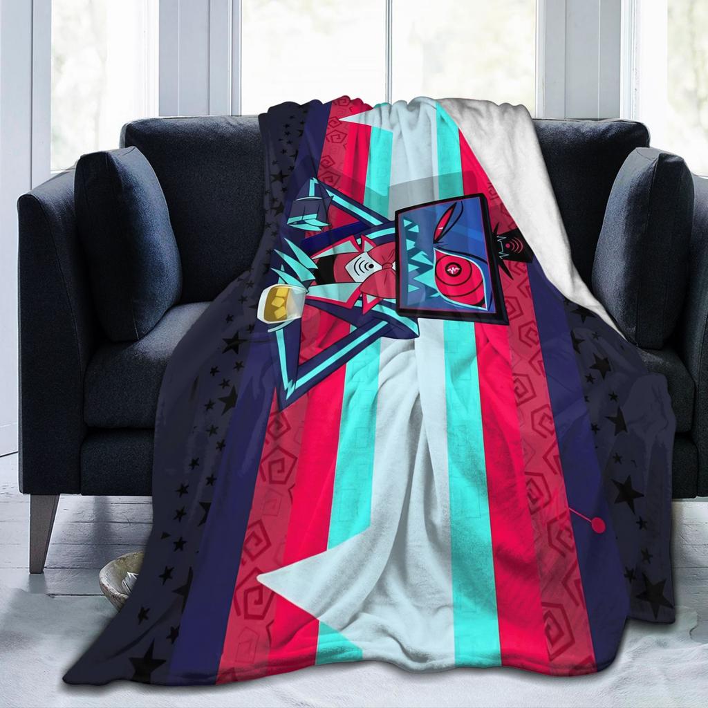 Vox Hazbined Knitted Blanket Fleece Ultra-Soft Throw Blanket for Outdoor Travel Bed Rug