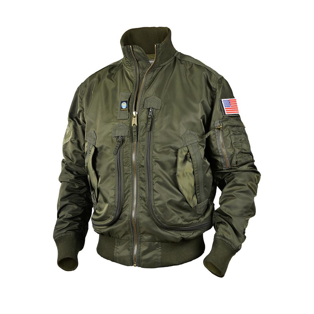 Fliegerjacke Herren Air Force Baseballuniform Herren Herbstkleidung Lässig Junge Herren Armee-Fans Stehkragenmantel Herbst und Winter